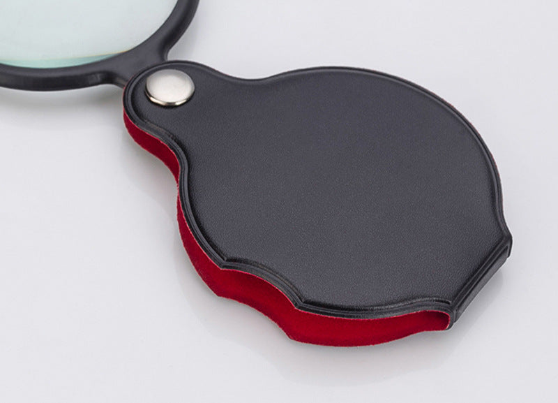 Mini lupa plegable de cuero de 50 mm