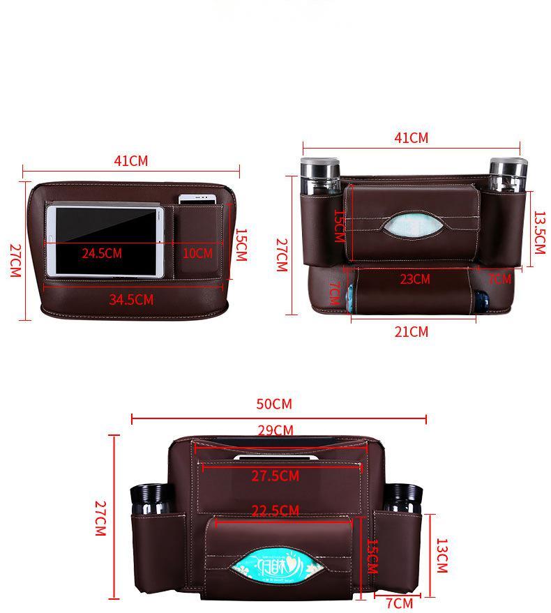 Bolsa de coche mejorada de cuero