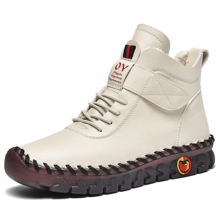 Femmes bottes de neige hiver chaud à lacets en peluche bottines avec fil à coudre conception nouvelle plate-forme antidérapante imperméable chaussures confortables