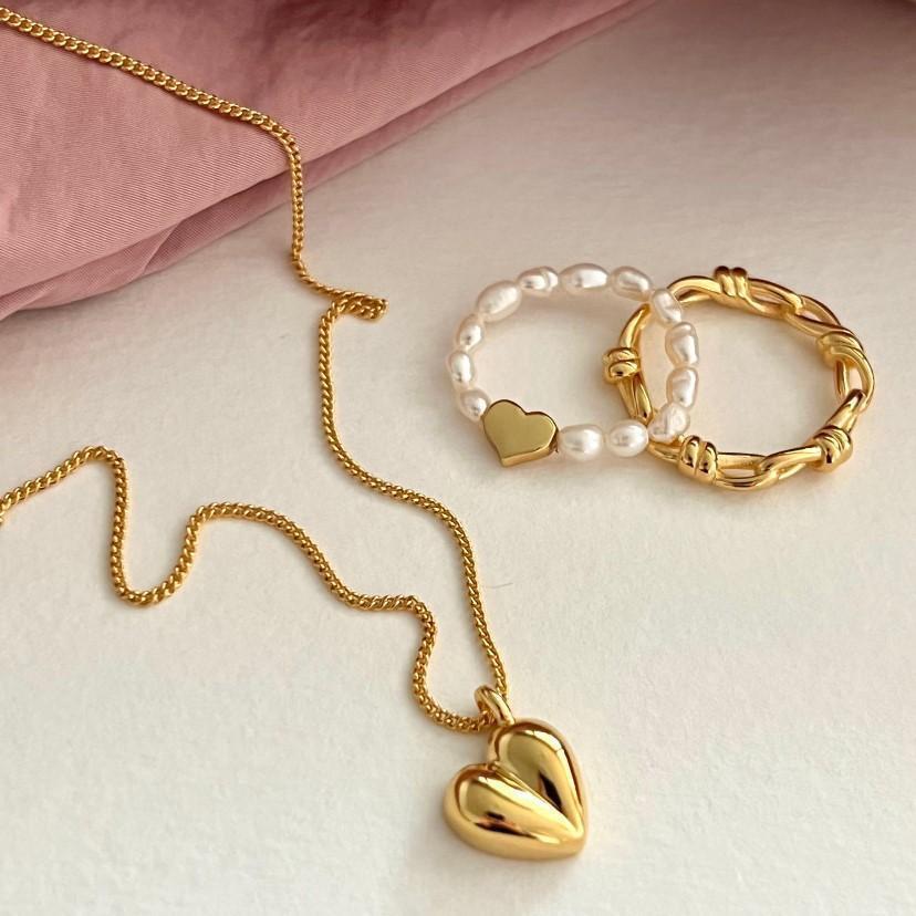 Collier en argent Sterling 925 avec cœur aimant pour femme, ornement en or tridimensionnel, Simple