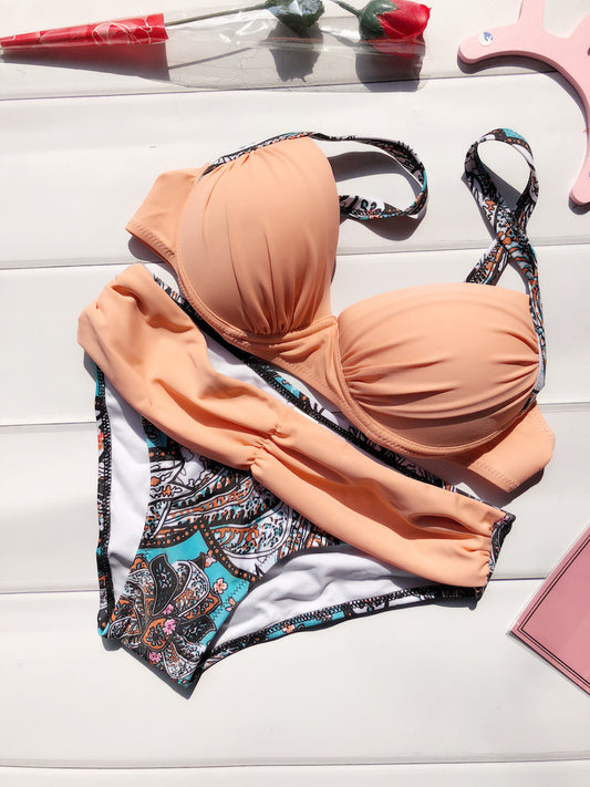 Maillot de bain ensemble Bikini été Sexy femmes maillot de bain Tankini Push Up maillot de bain brésilien 