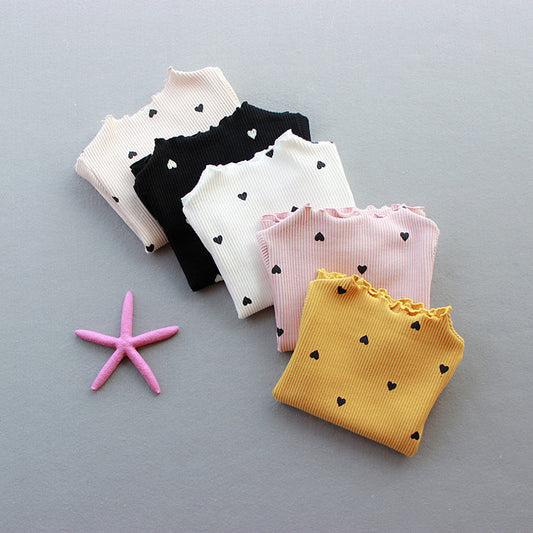 Camiseta de manga larga Love camiseta de fondo para niños 