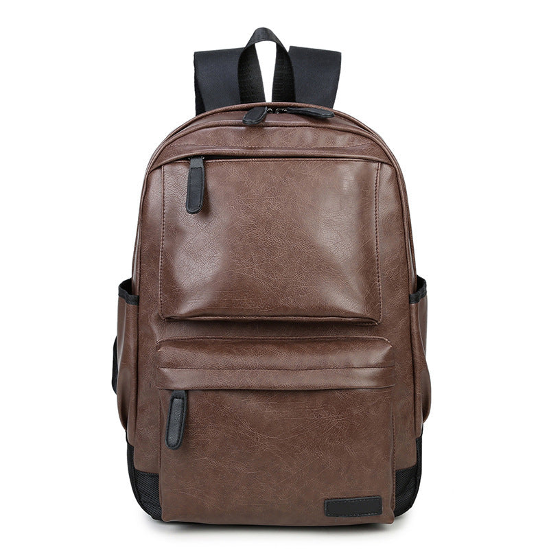 New men's travel bag fashion backpack pu shoulder bag men's casual sports backpack