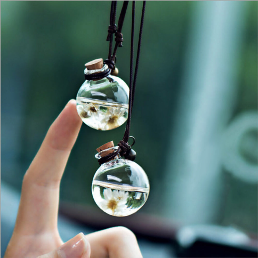 Pendentif voiture bouteille de parfum voiture suspendue petit chrysanthème