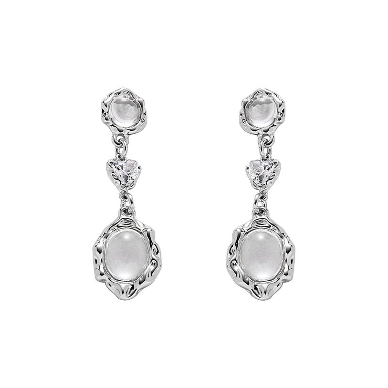 Original Transparent Egg Surface Long Earrings For Women