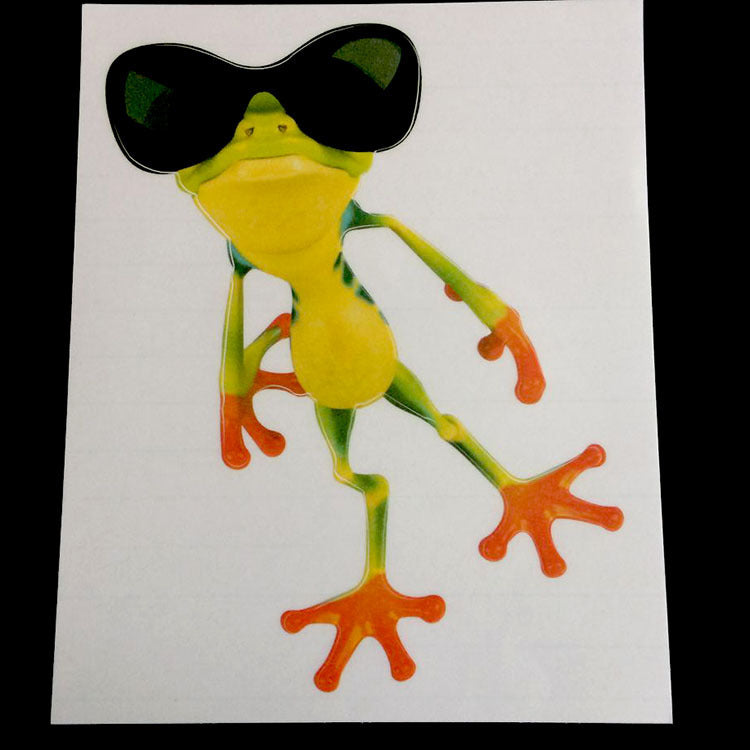 Autocollants de voiture grenouille tridimensionnels, rayures, décoration de voiture