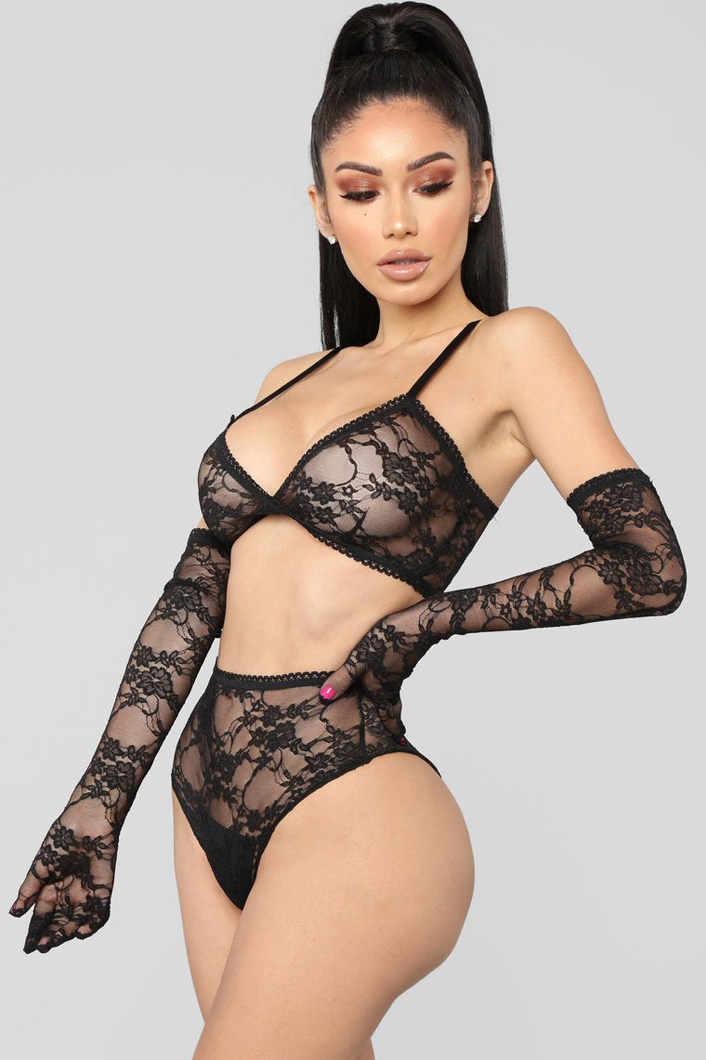 Camisón de encaje de lencería sexy