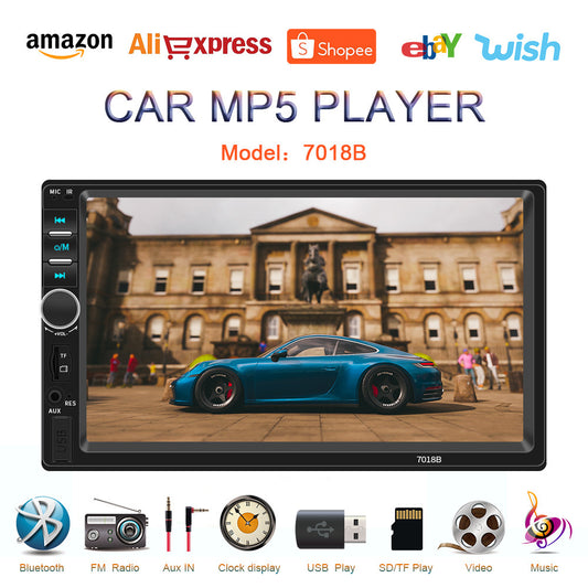 Interconnexion de téléphone portable universelle 7 pouces, véhicule à double broche mp5