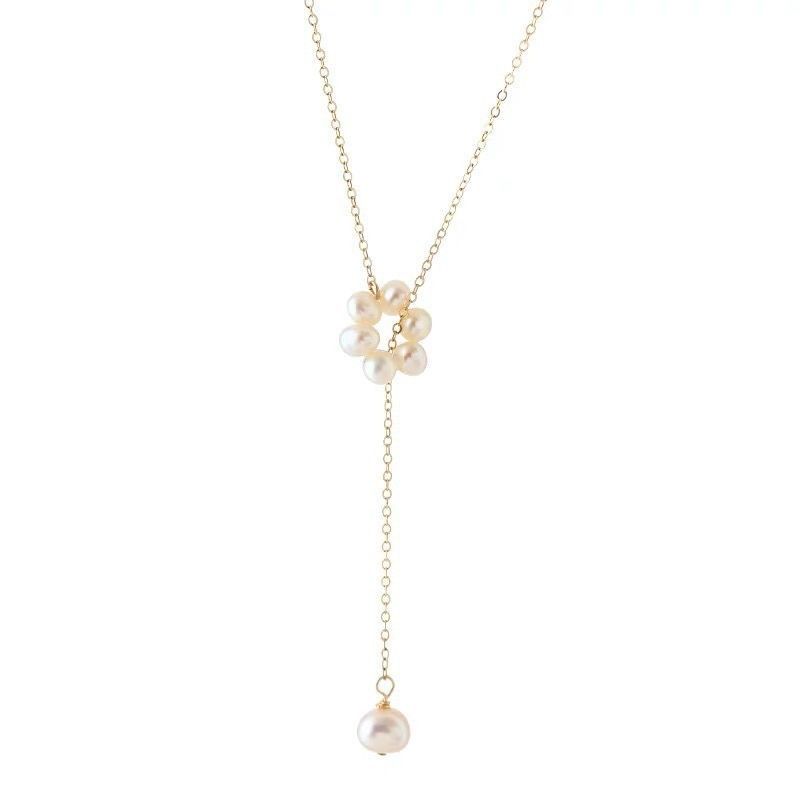Simple Temperament Entry Lux Natural Pearl Clavicle Necklace For Women