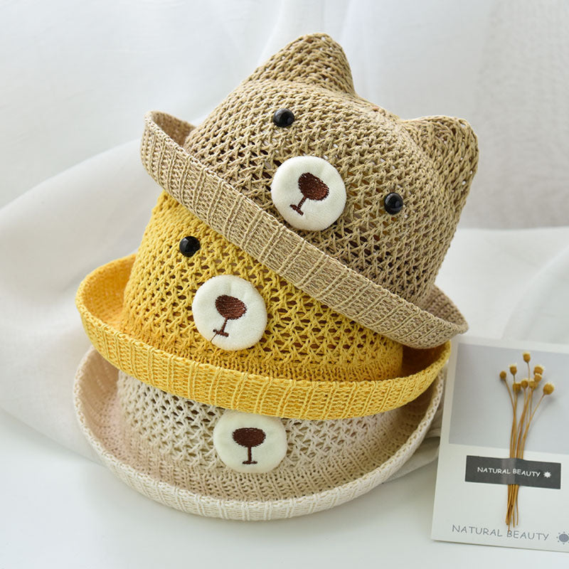 Chapeau de voyage de plage d'été, chapeau de paille pour bébé fille