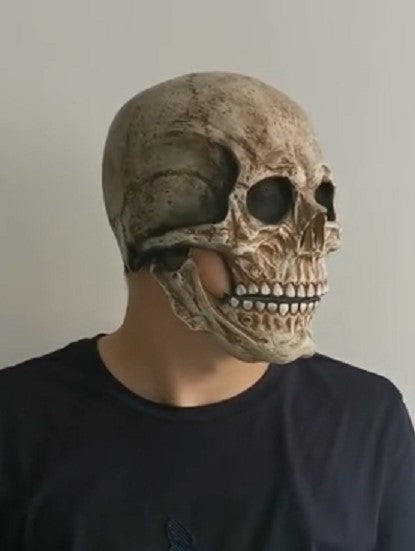 Masque de crâne complet, casque avec mâchoire mobile, squelette 3D, masque d'horreur, Costume de Cosplay pour adultes