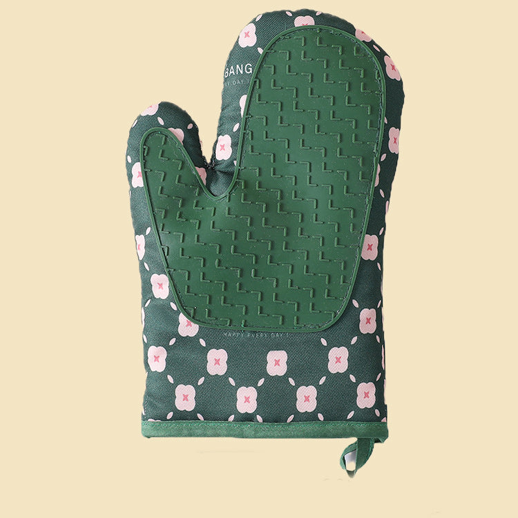 Antiescaldado Microondas Algodón Antideslizante Aislamiento Guantes Horno Mitones Cocina Resistente al calor Algodón espesado Aislamiento térmico Microondas Horno Horno Anti escaldado Guantes para el hogar Herramientas para hornear