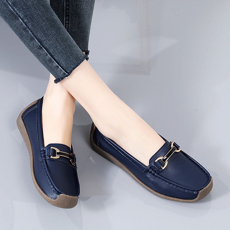 Mocassins confortables à surface douce, grande taille