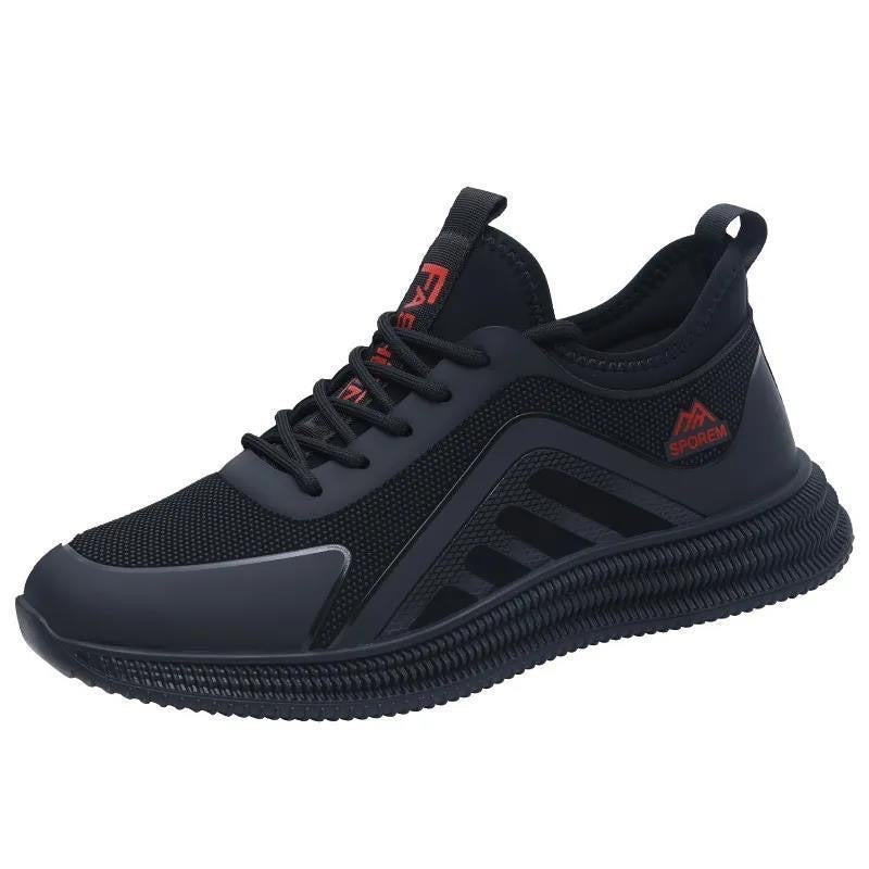 Zapatos de malla tejida con mosca para hombre Zapatillas de deporte con suela suave
