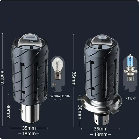 Accesorios de conversión de faros con lentes LED, luz lejana, luz cercana, bombilla integrada