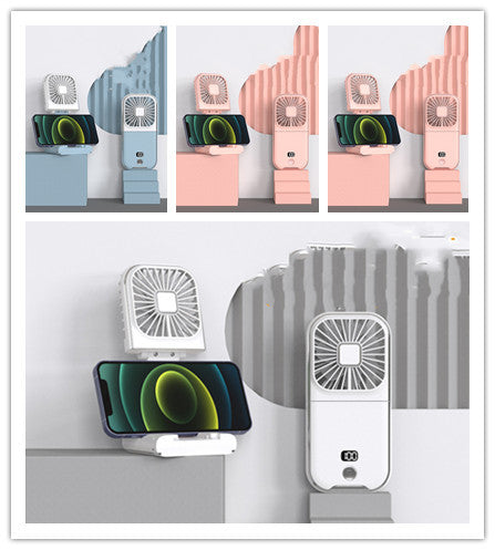 Ventilador pequeño portátil plegable con pantalla digital