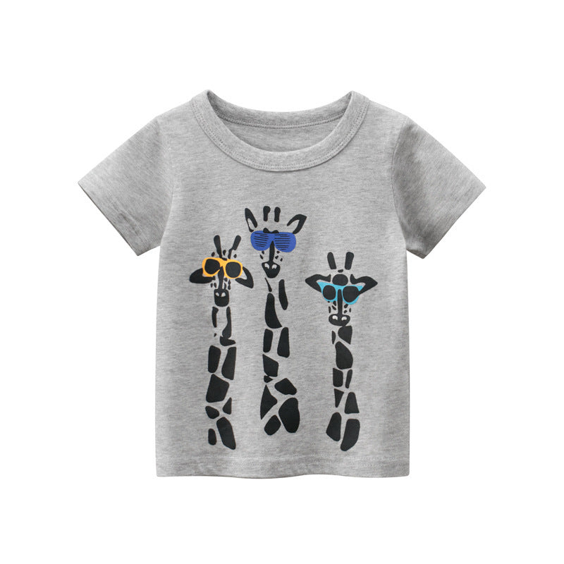 T-Shirt d'été à manches courtes pour enfants, vêtements pour bébés 