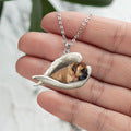 New Unique Dogs And Cats Sleeping Angel Pendant Car Key Ring
