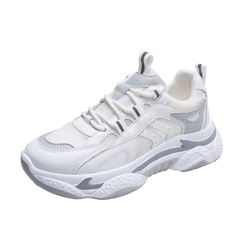 Chaussures de sport décontractées respirantes à plateforme en maille unique pour femmes