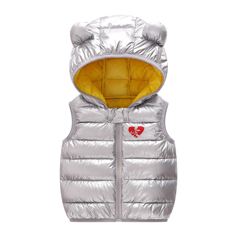 Gilet chaud d'automne pour enfants, gilet sans manches pour bébés garçons et filles, vêtements d'extérieur pour enfants, vestes à capuche