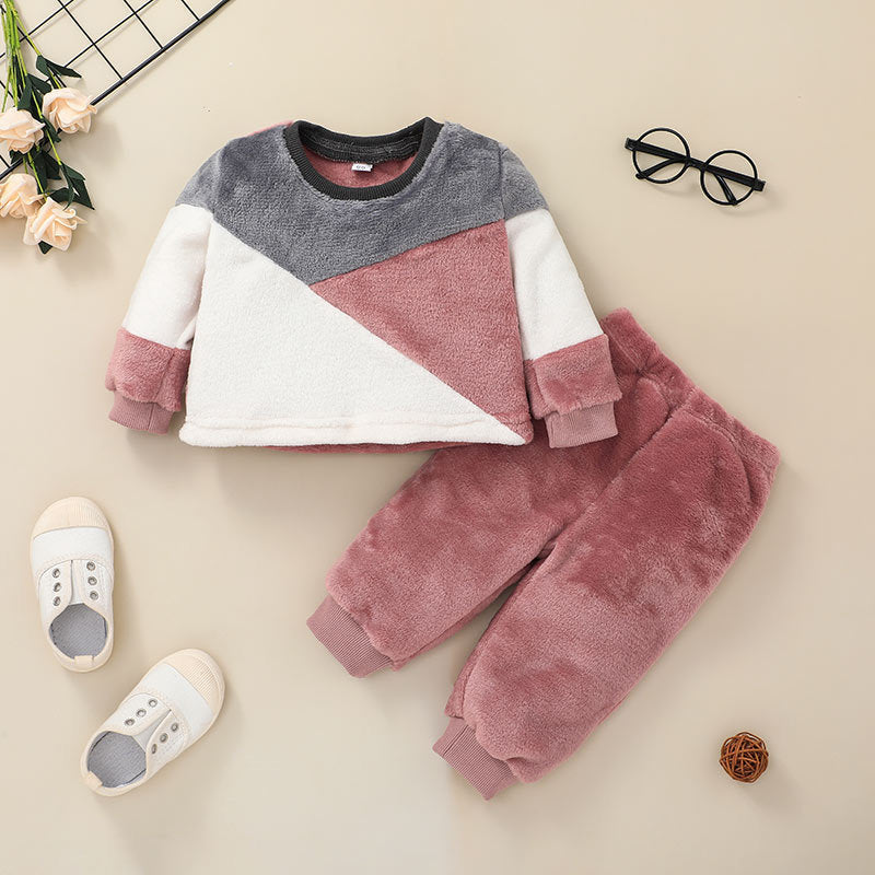 Bébé décontracté bébé pull costume vêtements pull deux pièces costume