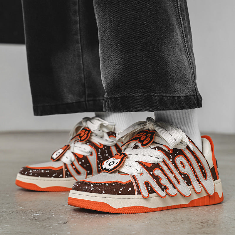 Zapatos de skate deportivos para parejas, modernos y versátiles para hombre