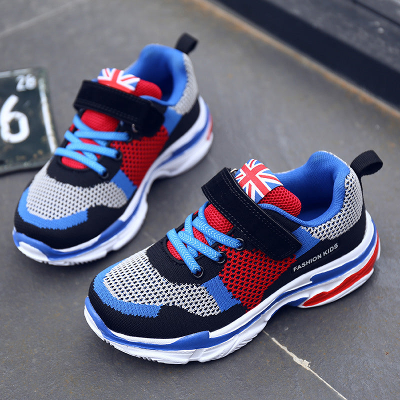 Chaussures de sport, chaussures de course respirantes en maille pour garçons et filles