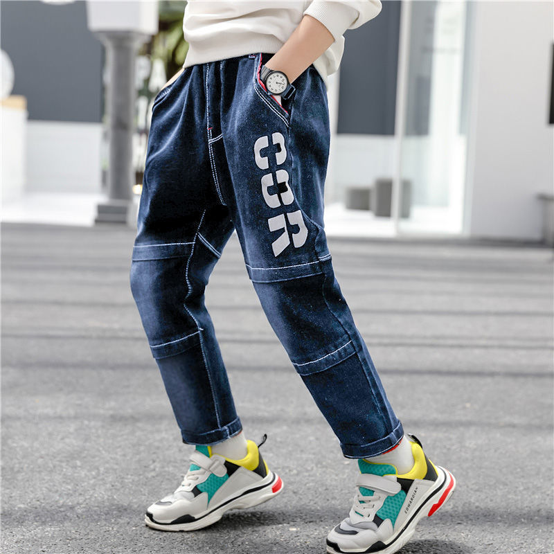 Jeans pour garçons automne et hiver nouveau velours une pièce