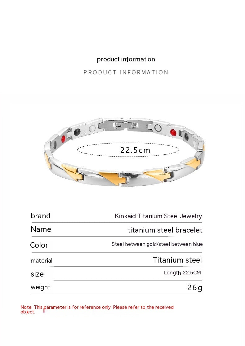 Bracelet de soins de santé à ions négatifs magnétiques quatre en un pour hommes et femmes
