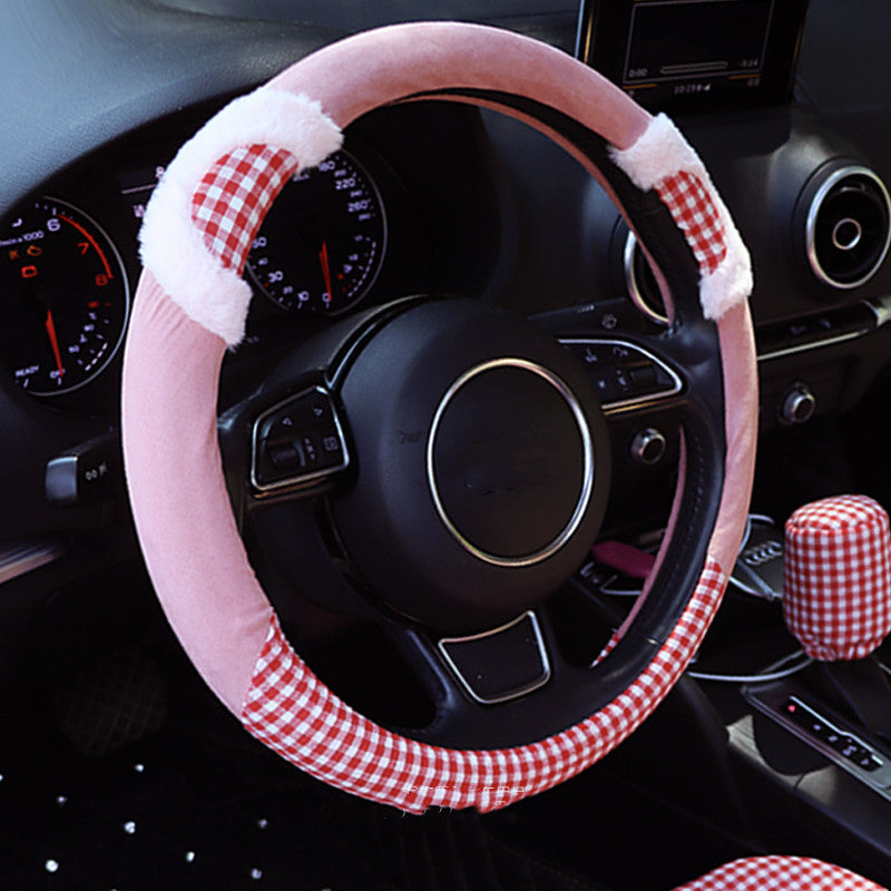 Cojín de asiento de coche Four Seasons a cuadros de lino