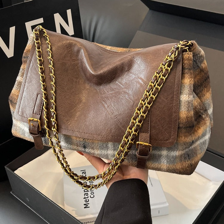 Sac fourre-tout assorti à motif Fashion Check Pattren