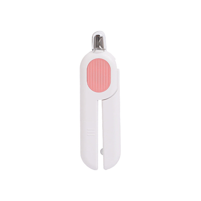 Coupe-ongles pour chiens et chats, coupe-ongles pour animaux de compagnie avec lumière LED et coupe-pattes de chat à trou circulaire pour éviter les coupes excessives