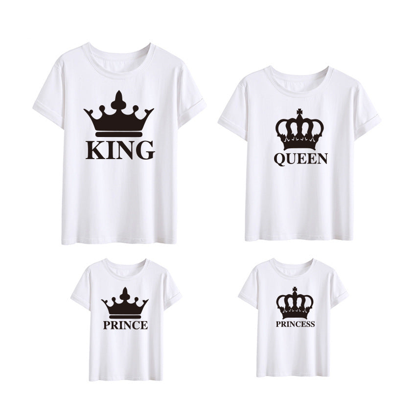 Crown King – T-Shirt à manches courtes pour toute la famille, nouvelle collection d'été
