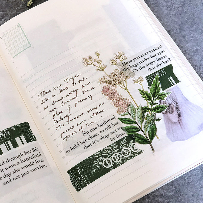 Decoración de cuentas a mano con cinta de papel y mate.