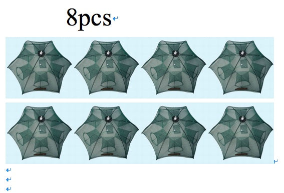 Filet de pêche automatique renforcé, Cage à crevettes, piège à poisson pliable en Nylon, filet moulé pliable, piège à crabe, réseau de pêche, 4 à 20 trous