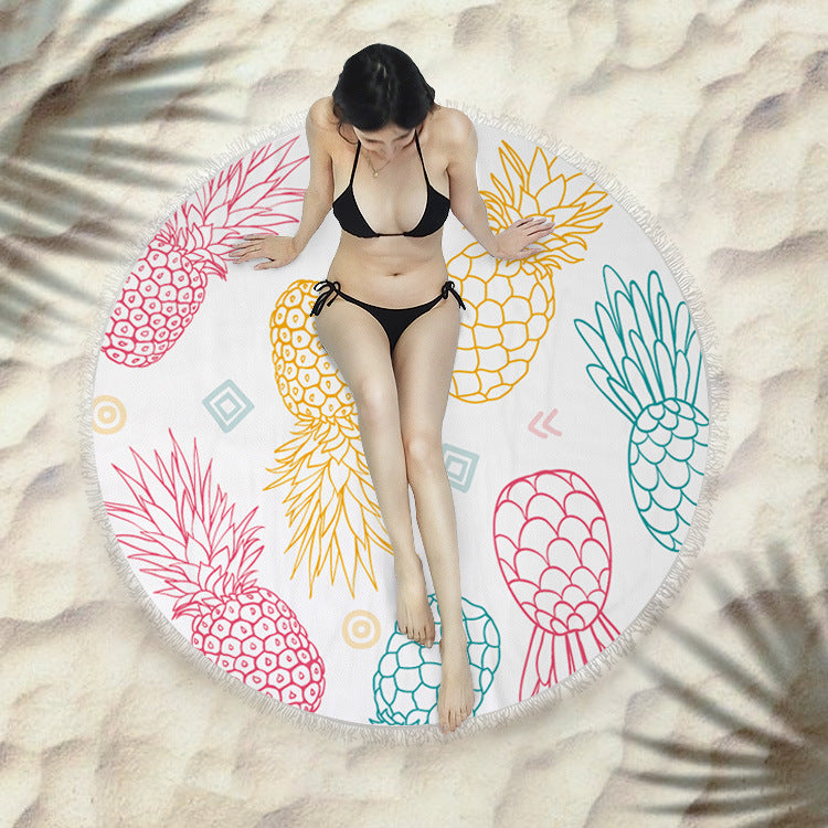 Serviette de plage à franges serviette de bain ronde serviette de plage