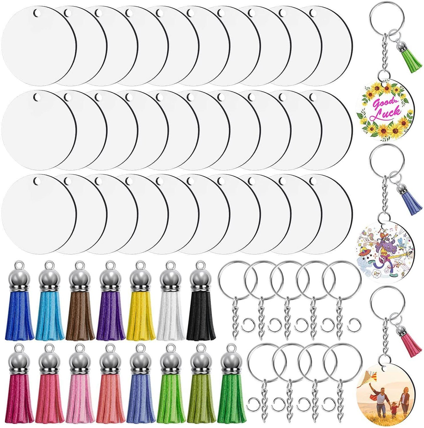 Sublimation Tassel Blank Density Plate Keychain