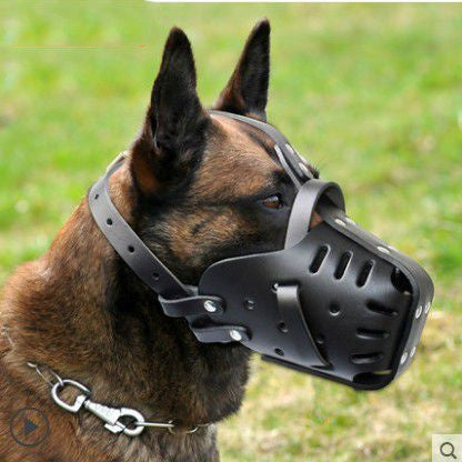 Muselière en peau de vache pour chien moyen et grand chien cheval