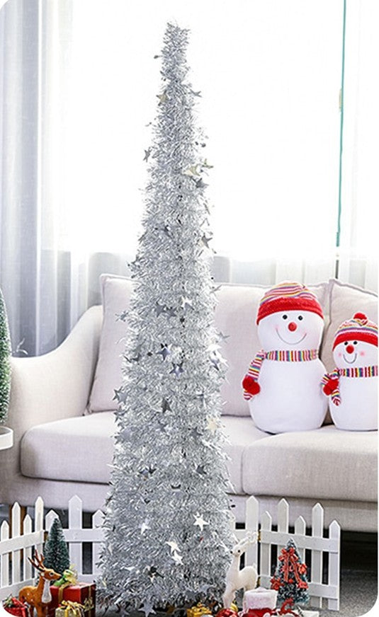 Arbre de noël artificiel avec support, magnifique arbre de noël artificiel pliable pour les décorations de noël