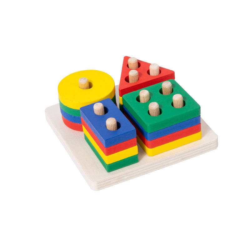 Jouets Montessori pour la petite enfance, blocs de reconnaissance des couleurs correspondant aux enfants de 1 à 3 ans