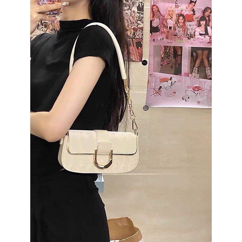 Bolso cuadrado pequeño con cadena Bolso bandolera con hombro para axila