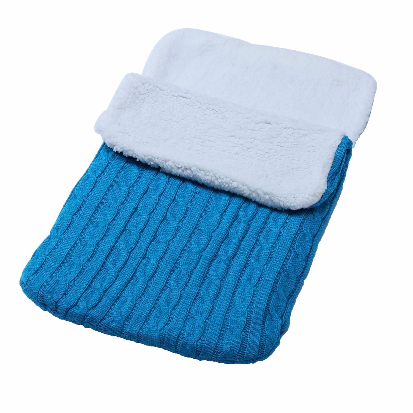 Sac de couchage épais pour bébé, doublure polaire, tricot chaud, poussette en laine