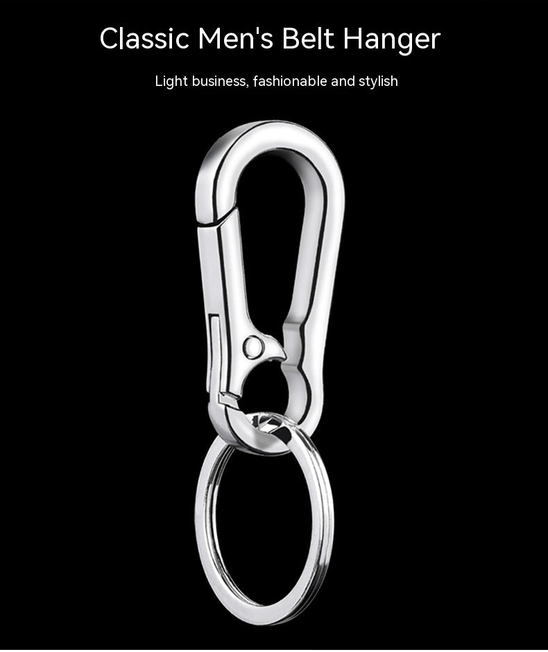 Llavero antipérdida de metal montado en la cintura para hombre