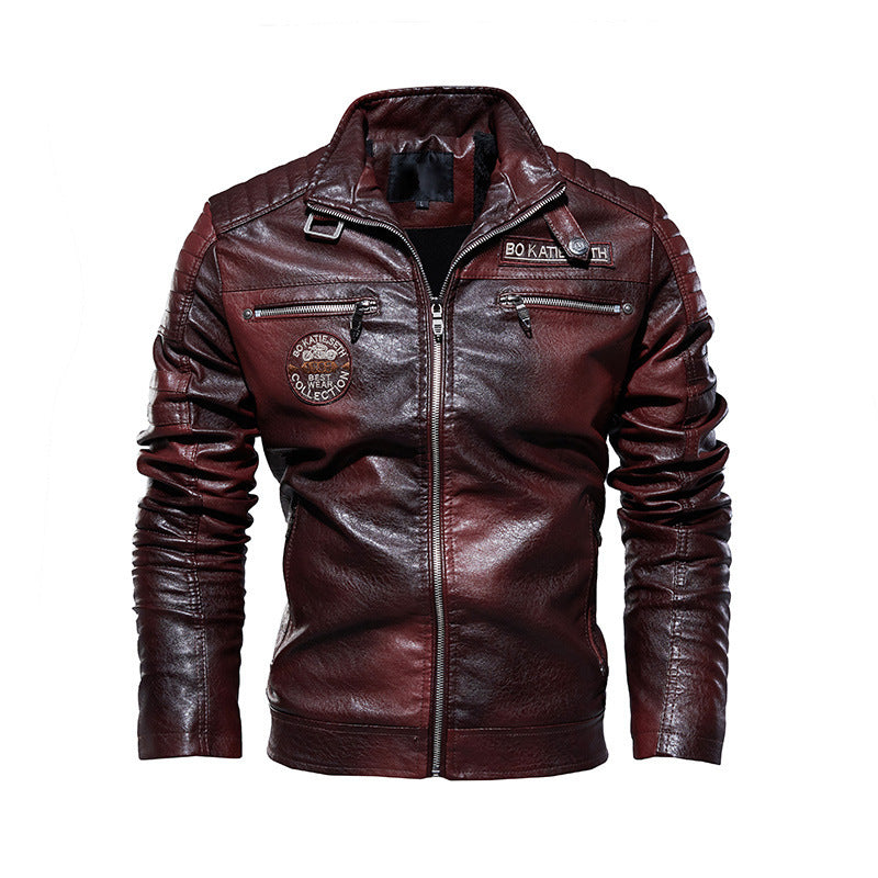 Chaqueta de cuero PU para hombre 