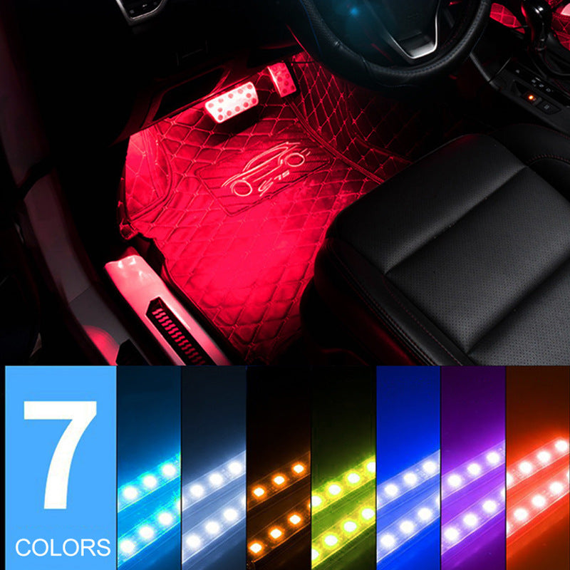 L'atmosphère fraîche de voiture de LED allume un pour quatre colorés