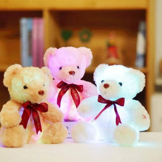 Peluche ours en peluche, poupée ours brillant, cadeau créatif