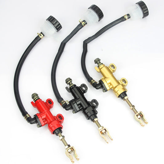 Bomba superior de freno de disco de motocicleta, bomba combinada de taza de aceite de freno de pie trasero 