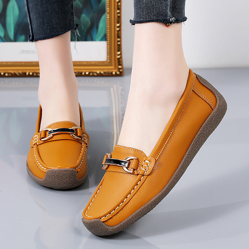 Mocassins confortables à surface douce, grande taille