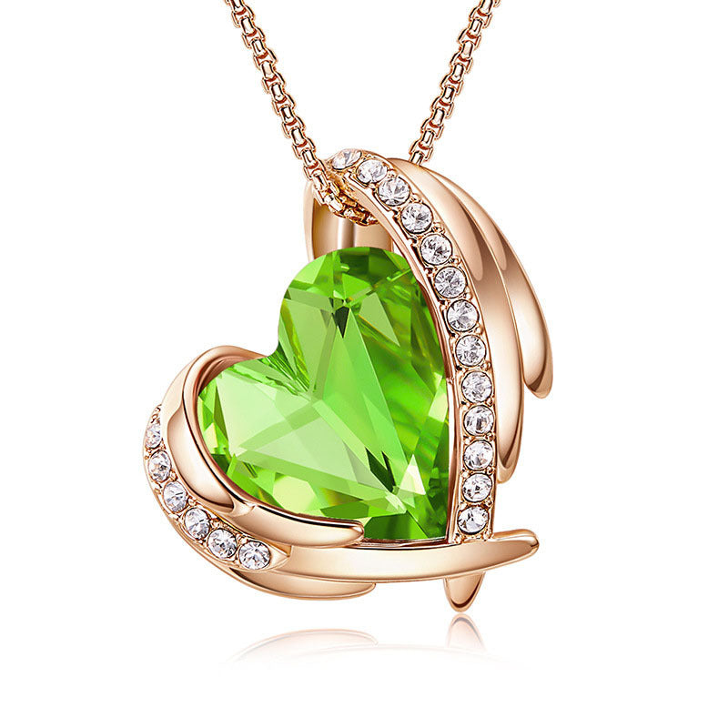 Collier ange pour femme, Niche créative, pendentif en cristal, collier Simple assorti avec tout