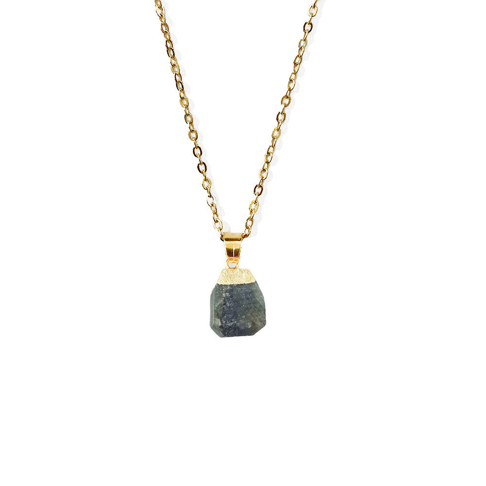 Collier Naturel Taillé Avec Pendentif Pierre Originale